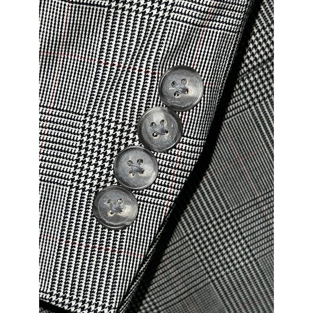 Burberry Gray Multicolor Windowpane Scottish Tweed Blazer Jacket 42R - Picture 2 of 13